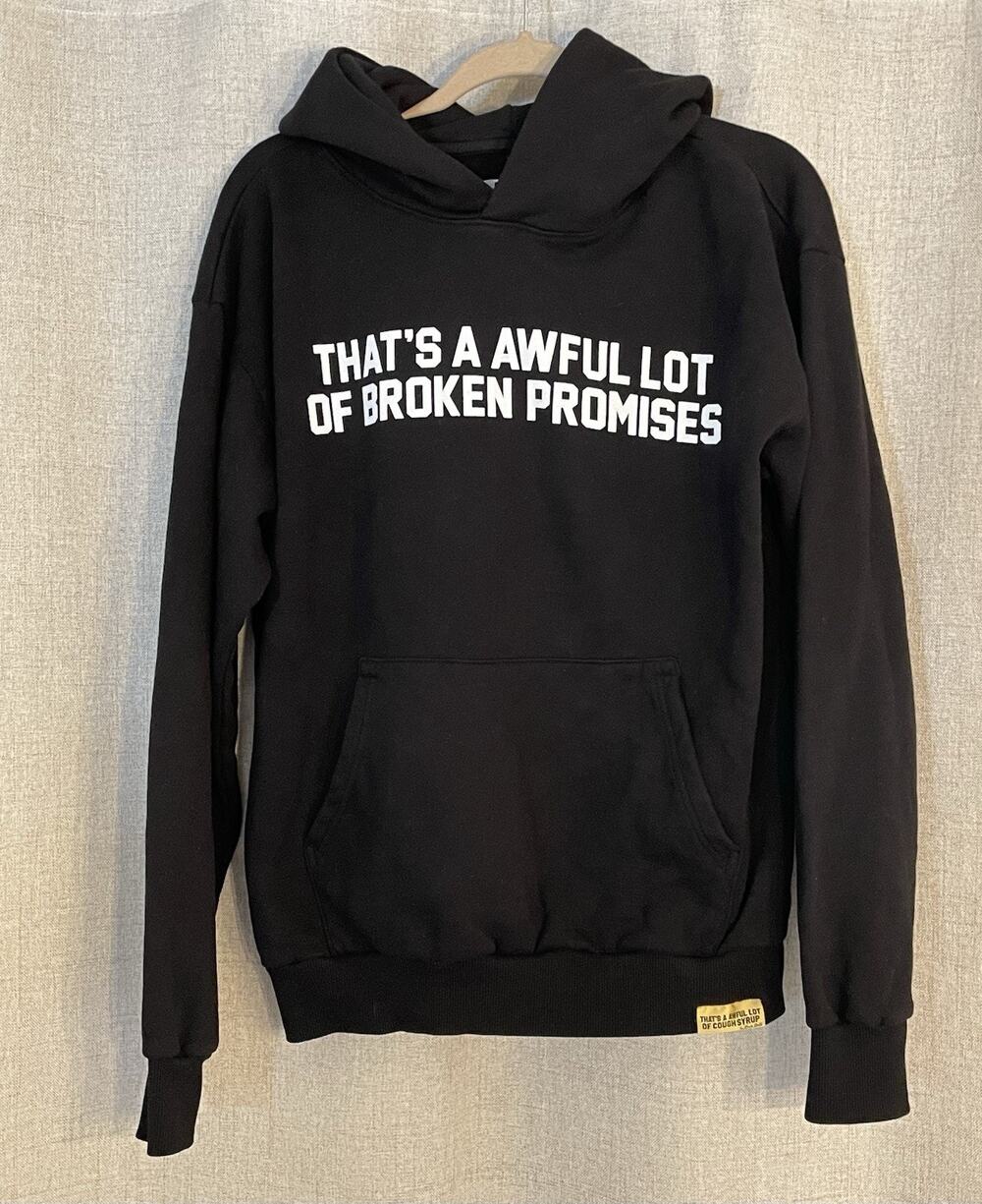 Broken Promises x That's A Awful Lot Of Broken Promises Classic Black Hoodie Med